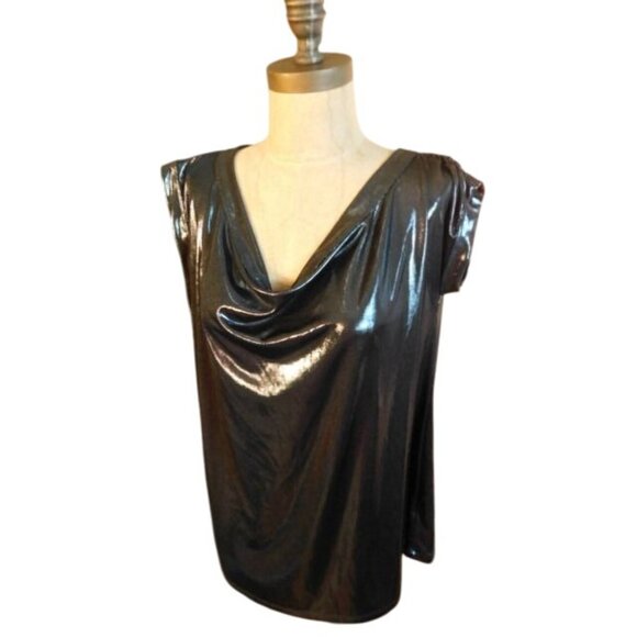 Torrid Size L Large (0) Metallic STRETCH Slinky Stretchy Top NWT - Picture 2 of 3